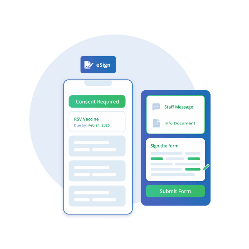 Streamline consent management through Evoke Health's family portal.