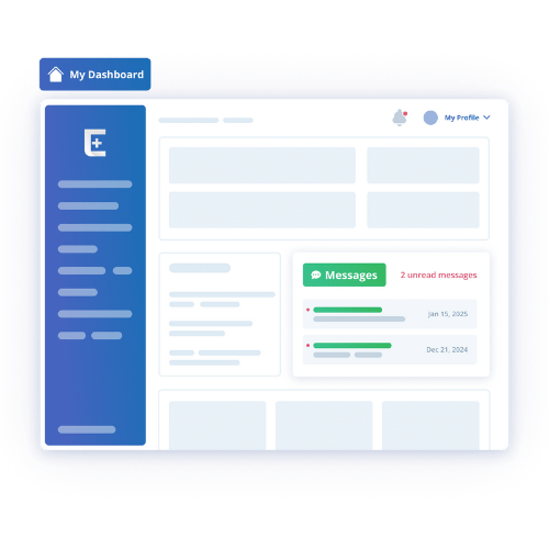 Send secure messages to families via Evoke Health and have peace of mind.